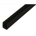 GAH Alberts U-profiel PVC zwart 10x18x10x1 mm 1 m 484606