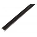 GAH Alberts geleiding railprofiel boven PVC zwart 6,5 mm 2 m 485146