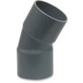 Mega Profec bocht 30 graden PVC-U 200 mm lijmmof 12,5 bar grijs type handgevormd 0100756