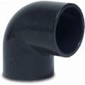 Praher knie 90 graden PVC-U 50 mm lijmmof 16 bar zwart 0152601