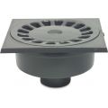 Bosta vloerput PVC-U 40/50 mm lijmmof-spie grijs onderaansluiting 0360415