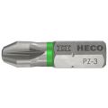 Heco schroefbit Pozi-Drive PZD 3 kleur ring groen in blister 10 stuks 57106