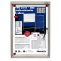 Orbis infovitrine 1x DIN A4 whiteboard voor binnen aluminium frame deur acrylglas cilinderslot HxBxD 370x280x30 mm 522410