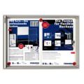 Orbis infovitrine 2x DIN A4 whiteboard voor binnen aluminium frame deur acrylglas cilinderslot HxBxD 510x370x30 mm 522411