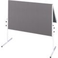Orbis presentatiebord bord HxB 1500x1200 mm werkoppervlak vilt grijs metalen frame in- en uitklapbaar 100513
