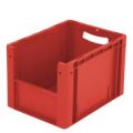 Orbis Euronorm stapelkrat met grijpopening PP HxLxB 270x400x300 mm rood 855814