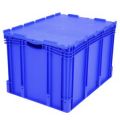 Orbis Euronorm stapelkrat PP HxLxB 538x800x600 mm 212 L standaardbodem met deksel draagvermogen 60 kg blauw 509439