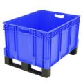 Orbis Euronorm stapelkrat PP HxLxB 420x800x600 mm 169 L dubbele bodem met sledepoten draagvermogen 200 kg blauw 509453