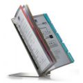 Orbis zichtmappensysteem VARIO staalplaat tafelstandaard L-vorm 20 mappen PVC DIN A4 kleurassortiment RAL 7035 509335