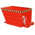 Orbis kiepbak staalplaat hefboomsluiting recht HxBxD 890x1200x1440 mm inhoud 1,1 m3 draagvermogen 1500 kg rood 528262