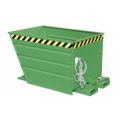 Orbis kiepbak staalplaat hefboomsluiting recht HxBxD 730x800x1370 mm inhoud 0,55 m3 draagvermogen 750 kg groen 528246