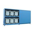 Orbis vatencontainer HxBxD 3660x6940x1530 mm schuifdeur 2 vakniveaus KTC-IBC-opslag natuurlijke ventilatie 200388