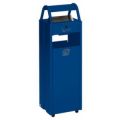 Orbis combi asbak 6/30 L HxBxD 960x300x250 2 inworpopeningen overkapping verzinkt gentiaanblauw 510893