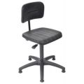Orbis werkplaatsstoel H 435-625 mm PU-zitting gasveer voetkruis kunststof vloerglijders 401250