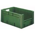 Orbis Euronorm stapelkrat HxLxB 270x600x400 mm 50 L wanden-bodem gesloten grijpopening groen 509553