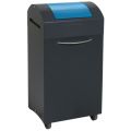 Orbis afvalverzamelaar 60 L HxBxD 790x380x320 mm plaatstaal 2 wielen klep blauw romp RAL 7016 504180