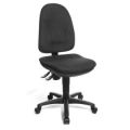 Orbis bureaustoel contourzitting zit HxBxD 42-55x46x46 cm lendensteun voetkruis zwart bekleding antraciet 506825