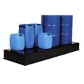 Orbis opvangbak HDPE BxDxH 2470x870x170 mm voor 6x220 L PE plaat geperforeerde volume 225 L 201223