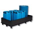 Orbis opvangbak HDPE BxDxH 1870x870x395 mm voor 3x220 L met poten open volume 225 L 201236