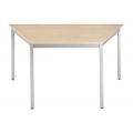 Orbis tafel vierkante buis 4-poots HxBxD 740x1400x700 mm trapeziumvormig frame aluminium blad esdoorn 506689