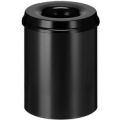Orbis veiligheidsprullenbak staalplaat zelfblussend 15 L H x diameter 360x255 mm zwart-zwart 523666
