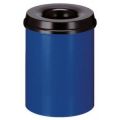 Orbis veiligheidsprullenbak staalplaat zelfblussend 15 L H x diameter 360x255 mm blauw-zwart 523670