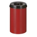 Orbis veiligheidsprullenbak staalplaat zelfblussend 20 L H x diameter 426x260 mm rood-zwart 523674