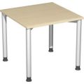 Orbis bureau 4-poot HxBxD 680-800x800x800 mm ronde buis esdoorn 675131