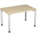 Orbis bureau 4-poot HxBxD 680-800x1200x800 mm ronde buis esdoorn 675142