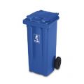 Orbis vuilcontainer PE 120 L HxBxD 930x505x555 mm met wielen blauw 369099