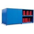 Orbis vatencontainer HxBxD 3080x6200x2930 mm schuifdeur 2 vakniveaus staande opslag natuurlijke ventilatie 200346