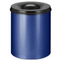 Orbis veiligheidsprullenbak staalplaat zelfblussend 80 L H x diameter 550x470 mm blauw-zwart 523699