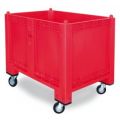 Orbis stapelcontainer PP HxBxD 850x1200x800 mm 550 L 4 wielen rood 845639