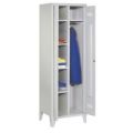 Orbis garderobe- en wasgoedkast HxBxD 1850x600x500 mm klinksluiting poten RAL 7035 402872