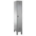 Orbis garderobekast HxBxD 1850x320x500 mm 1 vak klinksluiting poten geperforeerd figuur in deur RAL 7035 403327