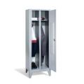 Orbis garderobekast HxBxD 1850x610x500 mm 2 vakken 1 deur klinksluiting poten sleuven RAL 7035 406858