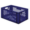 Orbis Euronorm-stapelbak 51 L HxLxB 270x600x400 mm wanden-bodem opengewerkt blauw 204175