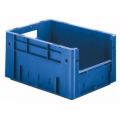 Orbis Euronorm stapelkrat HxLxB 210x400x300 mm 17,5 L wanden-bodem gesloten grijpopening blauw 509497