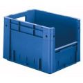 Orbis Euronorm stapelkrat HxLxB 270x400x300 mm 23,3 L wanden-bodem gesloten grijpopening blauw 509509