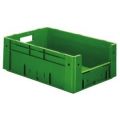 Orbis Euronorm stapelkrat HxLxB 210x600x400 mm 38 L wanden-bodem gesloten grijpopening groen 509541