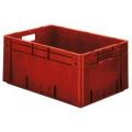 Orbis Euronorm stapelkrat HxLxB 270x600x400 mm 50 L wanden-bodem gesloten rood 509543