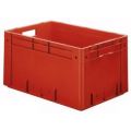 Orbis Euronorm stapelkrat HxLxB 320x600x400 mm 60 L wanden-bodem gesloten rood 509555