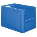 Orbis Euronorm stapelkrat HxLxB 420x600x400 mm 80 L wanden-bodem gesloten grijpopening blauw 509576