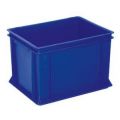 Orbis Euronorm stapelkrat PE HxLxB 270x400x300 mm 26 L wanden-bodem gesloten blauw 948879