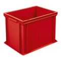 Orbis Euronorm stapelkrat PE HxLxB 320x400x300 mm 31 L wanden-bodem gesloten rood 948959