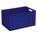 Orbis Euronorm stapelkrat PE HxLxB 320x600x400 mm 63 L wanden-bodem gesloten blauw 757724