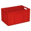 Orbis Euronorm stapelkrat PE HxLxB 320x600x400 mm 63 L wanden-bodem gesloten rood 757713