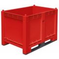 Orbis stapelcontainer PP HxBxD 850x1200x800 mm 550 L 2 sledepoten rood 845628