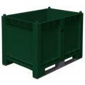 Orbis stapelcontainer PP HxBxD 850x1200x800 mm 550 L 2 sledepoten groen 100955
