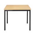 Orbis tafel vierkante buis 4-poots HxBxD 740x700x600 mm rechthoekig frame zwart blad beuken 506642